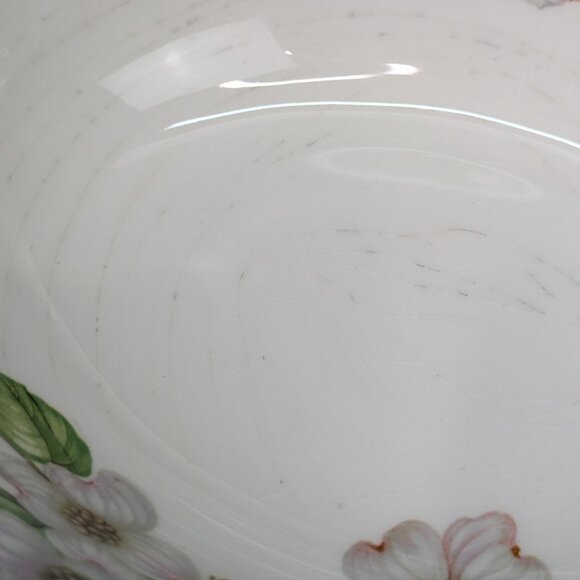 Vintage Pope Gosser China Floral Dogwood Replacement 1 Gravy Boat 1 Oval Bowl - Picture 4 of 10